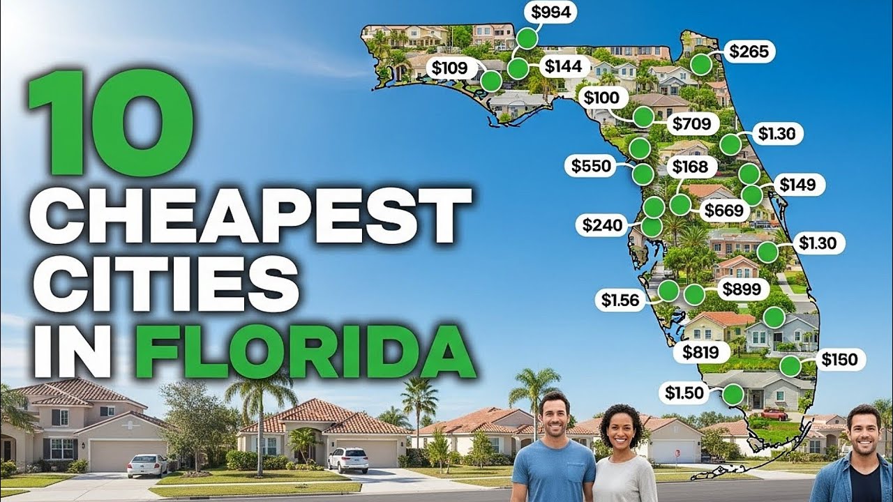 Top 10 Cheapest Places to Live in Florida 2025 | Affordable Florida Cities & Homes”