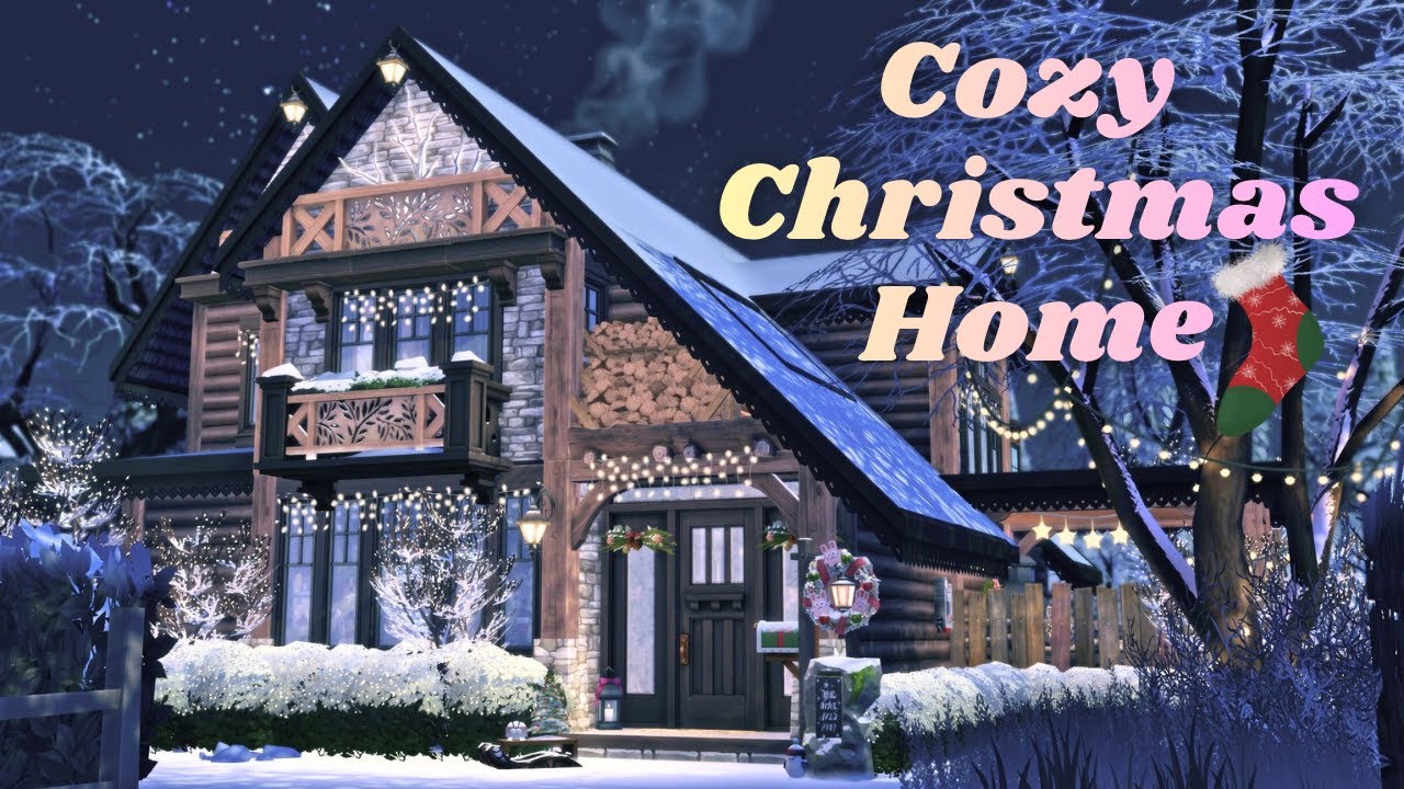 Cozy Christmas Home ❄️☃️ The Sims 4 Stop Motion BUILD ❄️ No CC