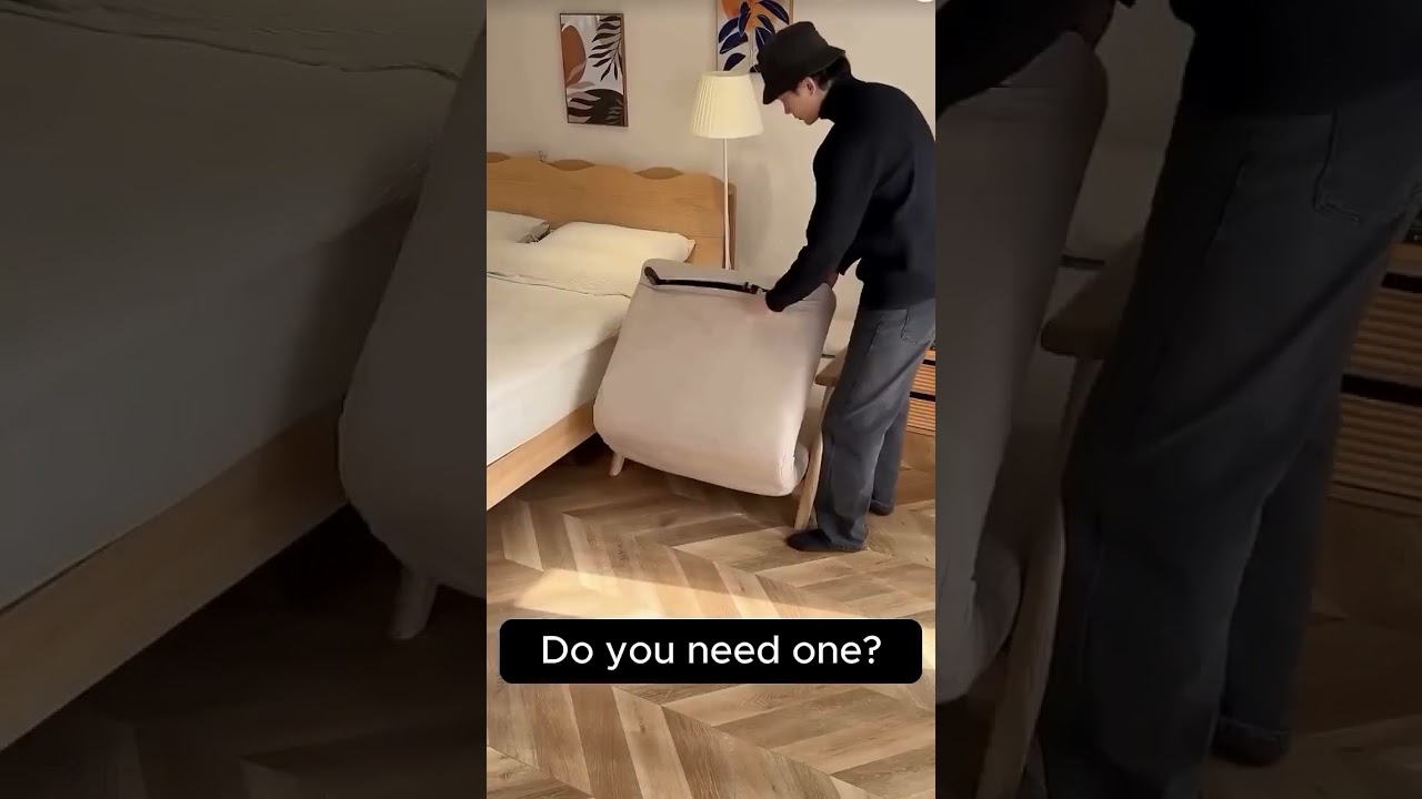 Product Link in Bio ( # 1393 ) ✅ Space Saving Foldable Nordic Sofa Bed
