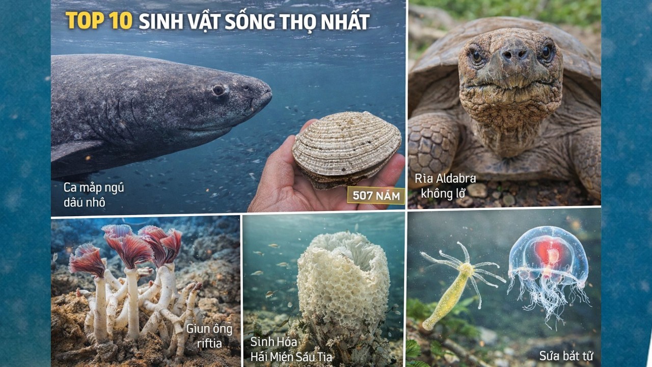 Top 10 Sinh Vật Sống Thọ Nhất Thế Giới – Có Loài Sống Hơn 11.000 Năm?!