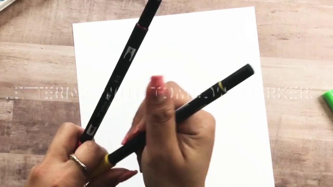 Real Time Lettering using Tombow Dual Brush Markers