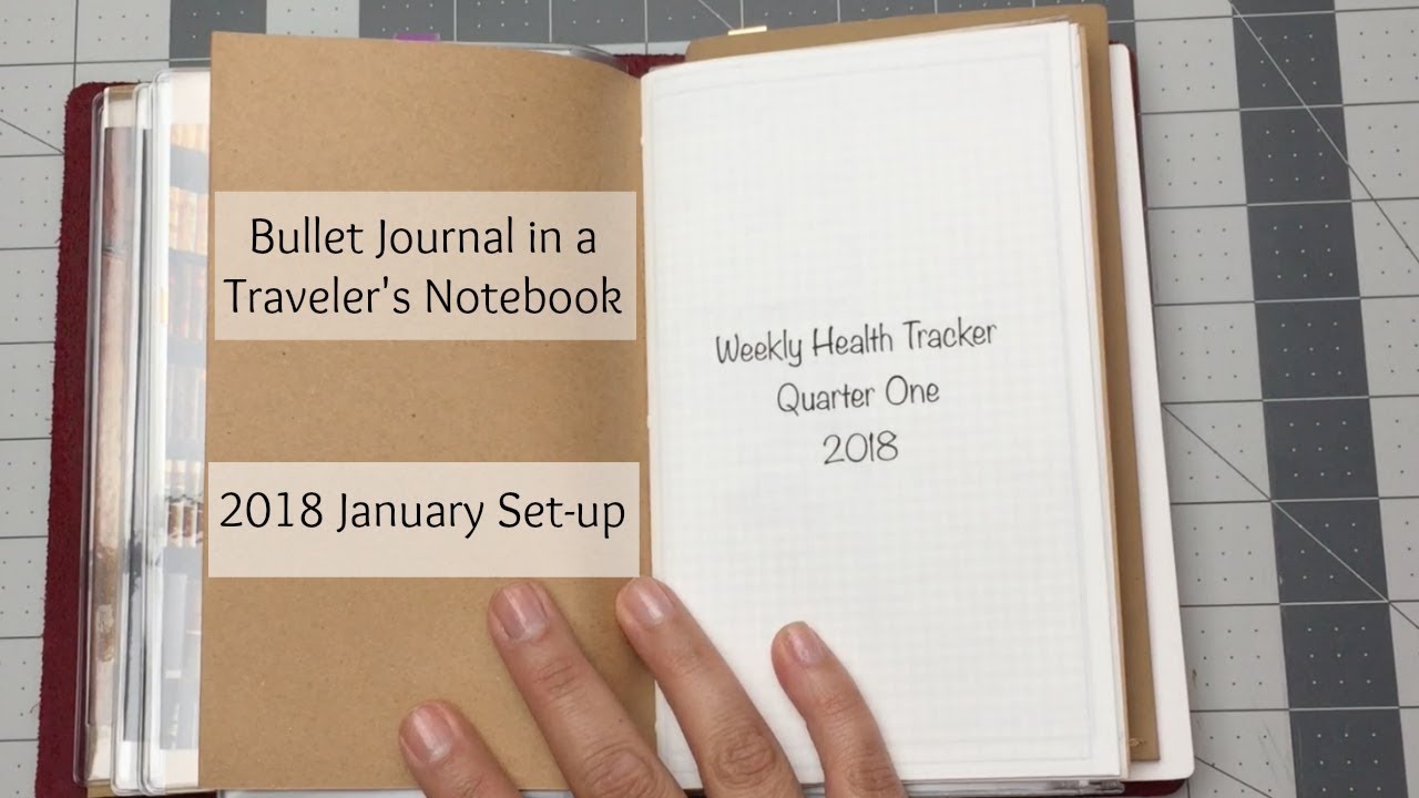 2018 January Set-up: Bullet Journal in a Traveler's Notebook