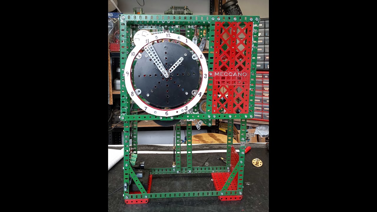 Non-Conformist Clock in Meccano by Mick Berg