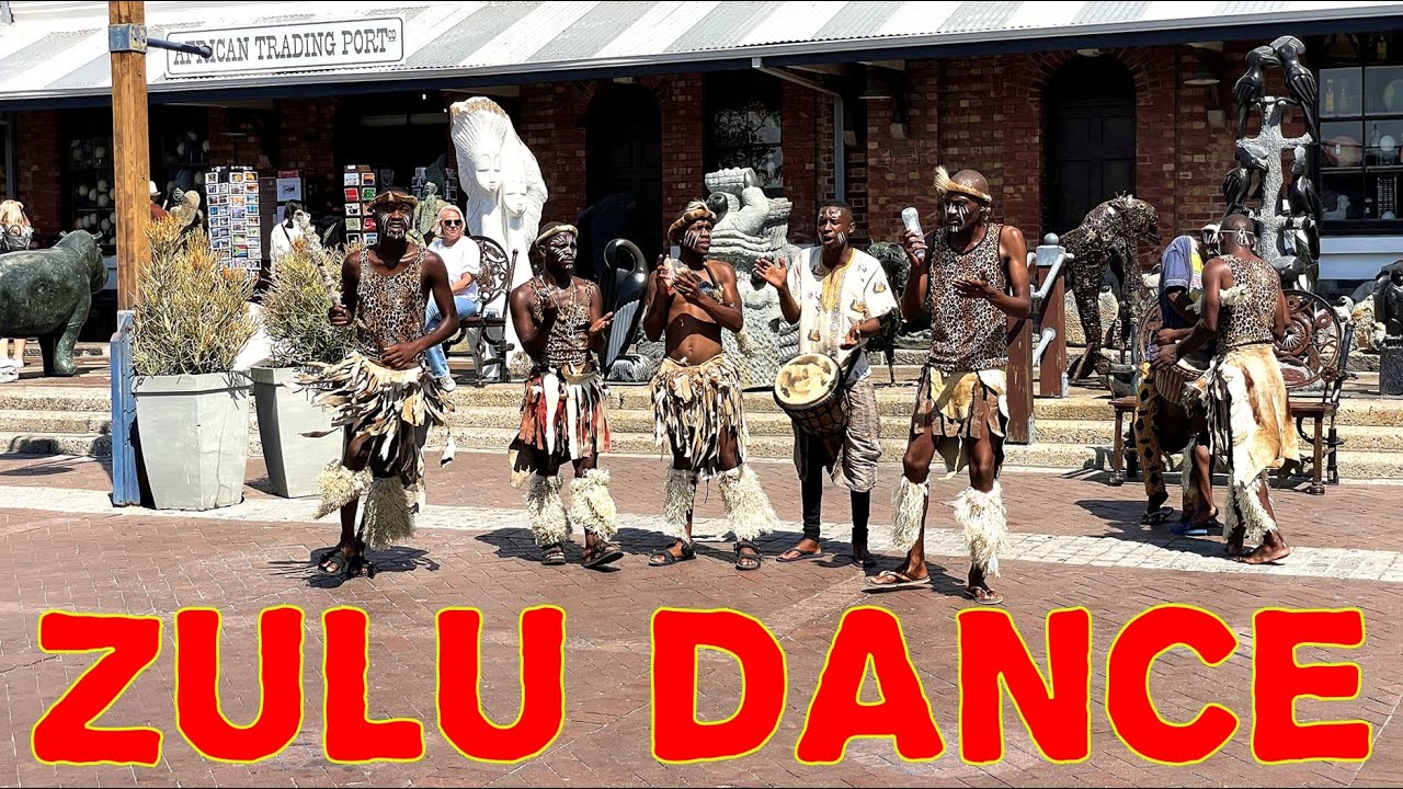 Zulu traditional dancing in Cape Town Waterfront, Western Cape, South Africa