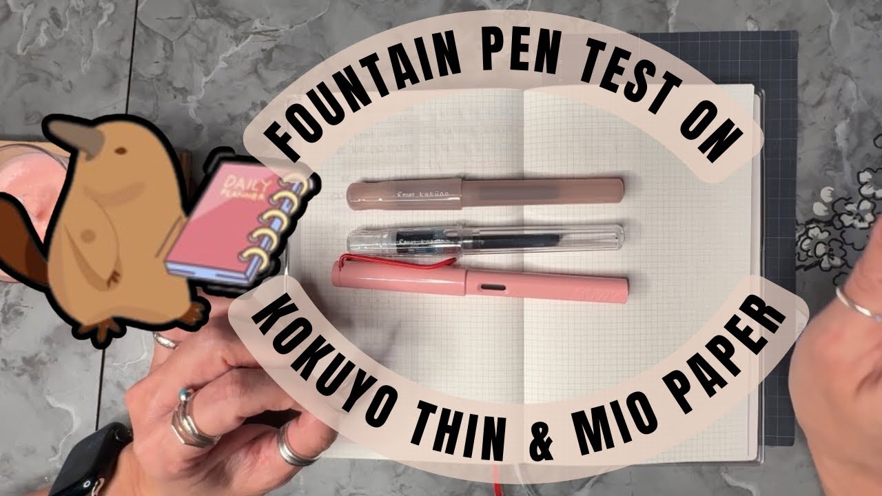 Тест перьевой ручки на бумаге Kokuyo THIN и MIO | Удивительные результаты | Стареет ли бумага??? |