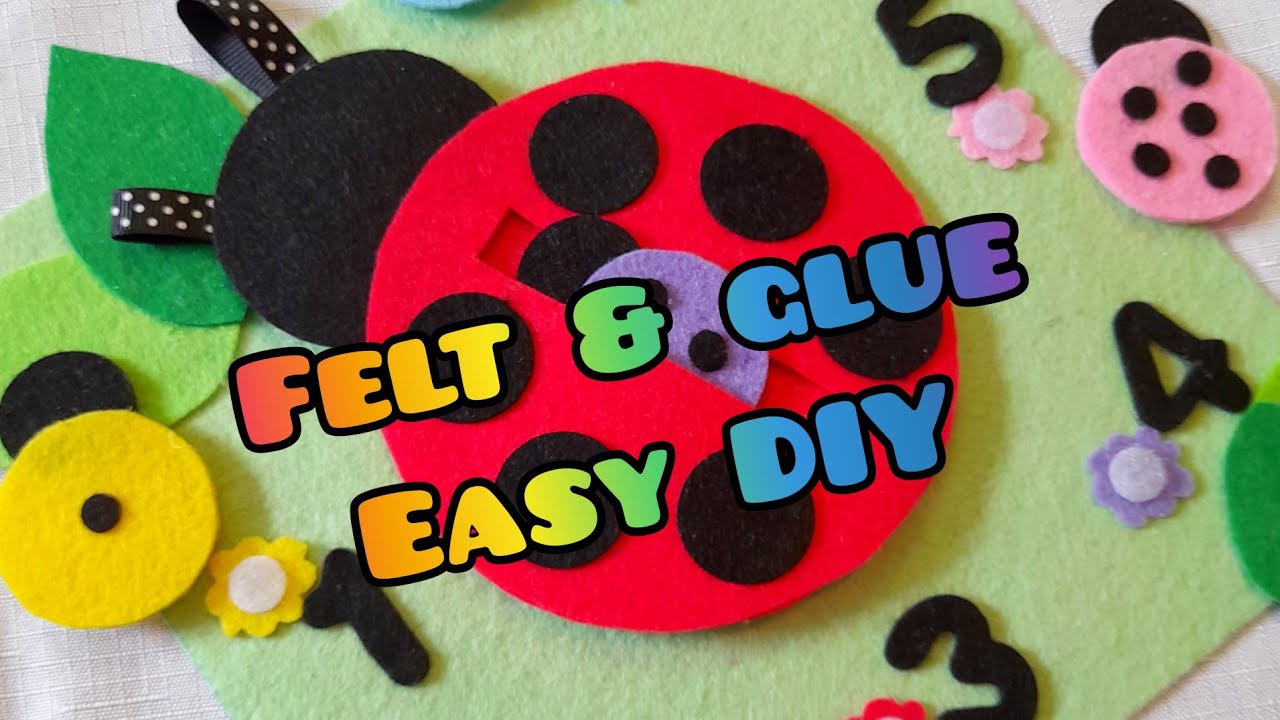 DIY Lady Bug Activity Busy Book (No-Sew)