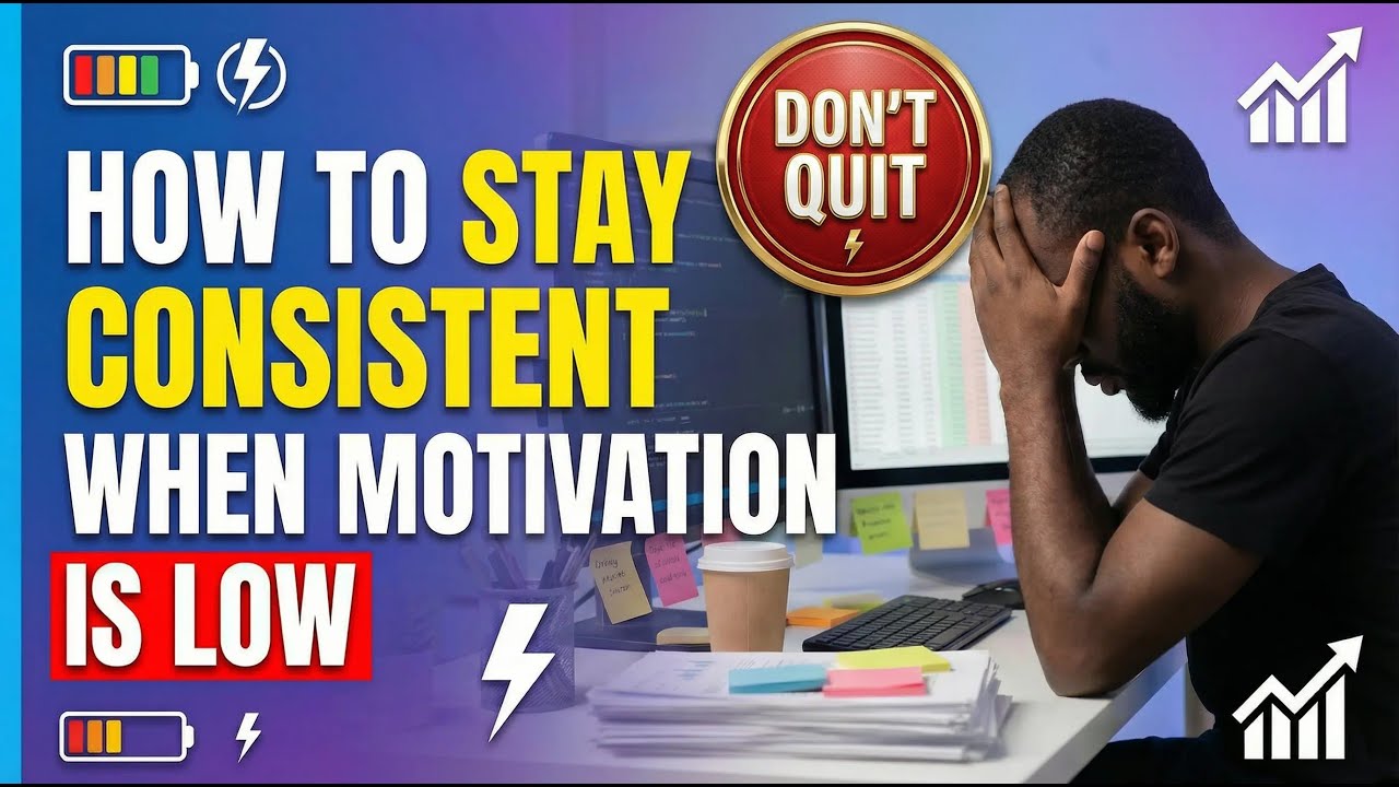 HOW TO STAY CONSISTENT WHEN MOTIVATION IS LOW
