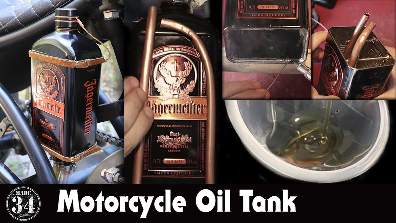 How To Make  A Motorcycle Oil Tank With JAGERMEİSTER Tin Box ?