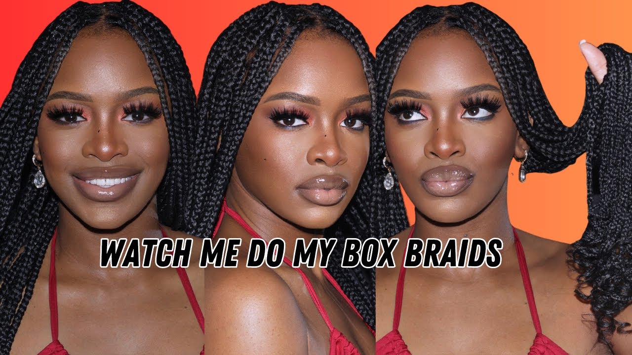 Watch Me Do My Medium Box Braids On My Pixie Cut | Small Knots and Short Hair* | Chrissy Daily