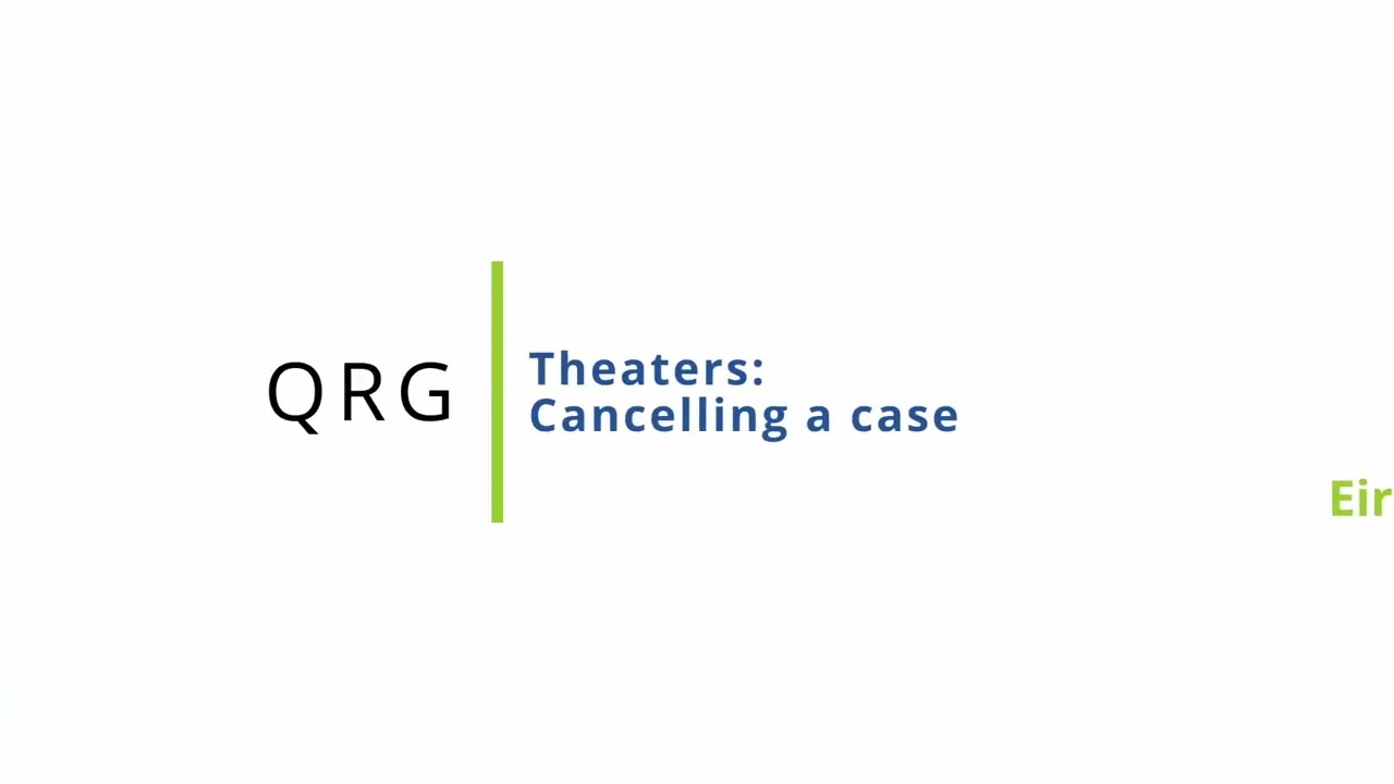 Theatre: Cancelling a Procedure - EPR Quick Reference Guide (QRG)