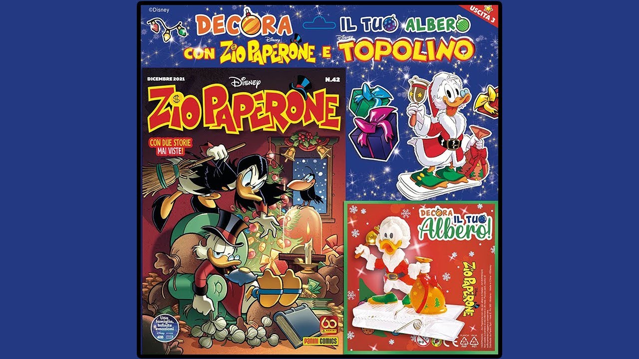 Zio Paperone 42 con il gadget di Zio Paperone Natale 2021