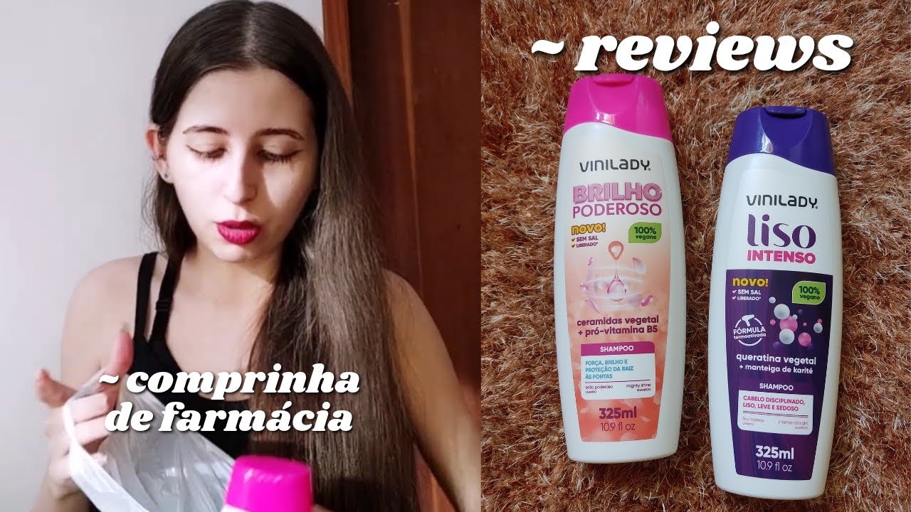 TESTEI: LISO INTENSO e BRILHO PODEROSO da VINILADY 🧖🏻‍♀️💜  - comprinha de farmácia e review