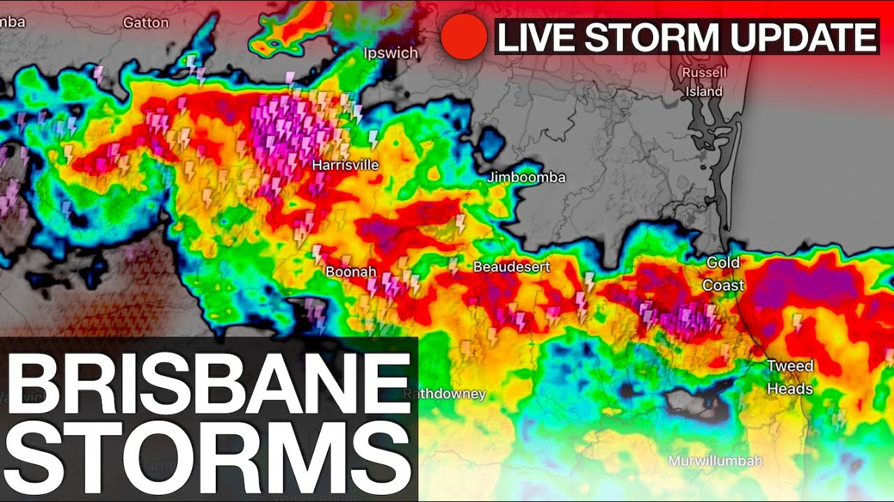 Strong SEVERE THUNDERSTORMS Approaching Brisbane...