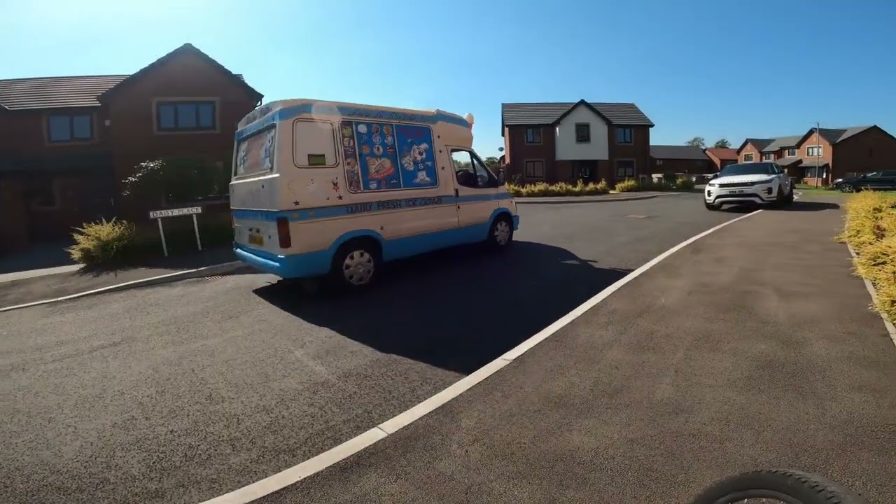 ice cream man in hot summer