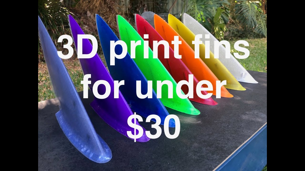 3D printed fins for under $30 AUD