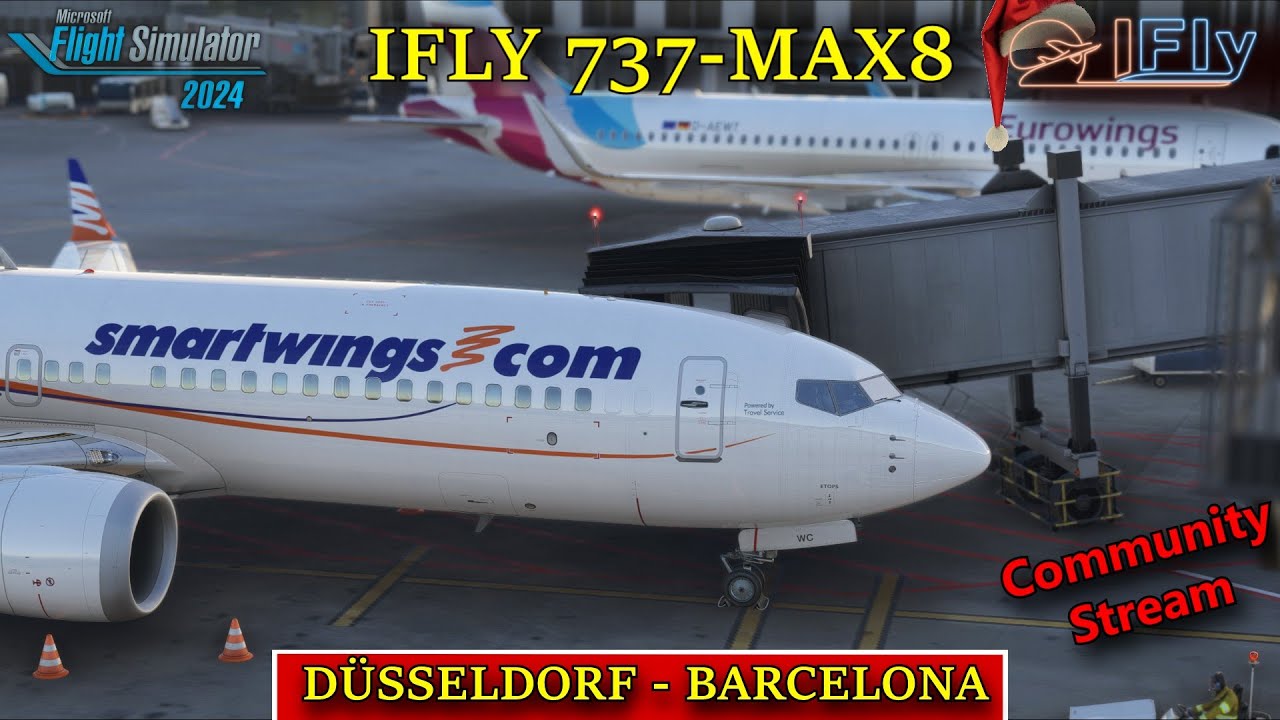 MSFS24 | IFLY 737-8MAX | DÜSSELDORF to BARCELONA | #msfs2024 #inibuilds  #ifly