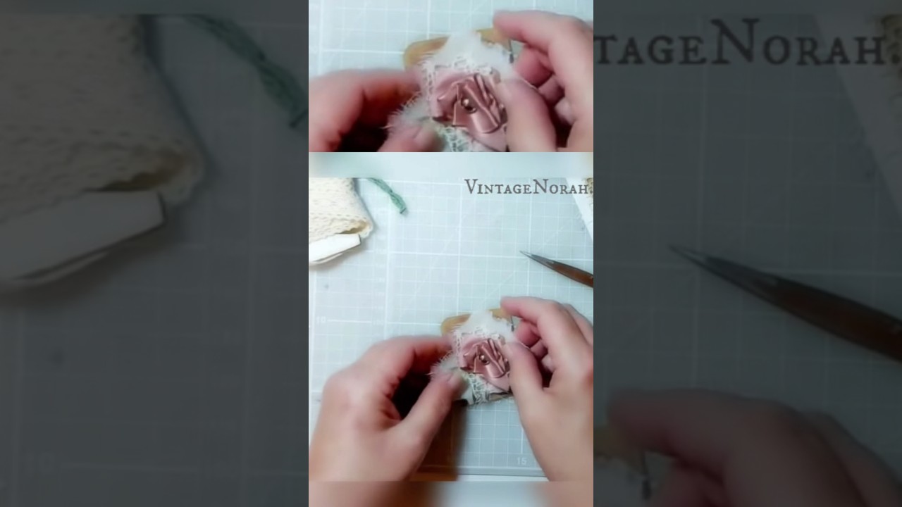 Shabby Flower paperclip #scrapbooking #scrapjournal #journal #handmade #vintagejournaling