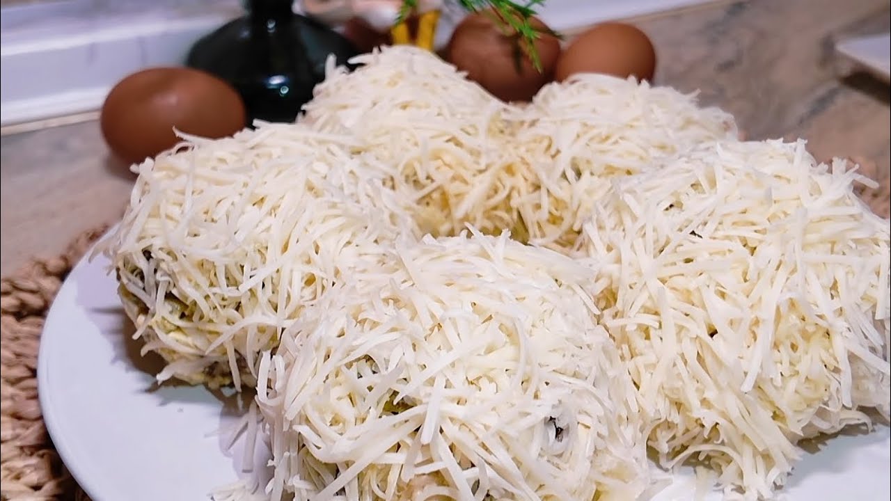 Порционный салат " снежные сугробы" 👍 