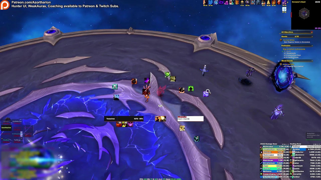 !drops | Prepatch Mythic Raid | SV Hunter | Testing new !ui in raid!