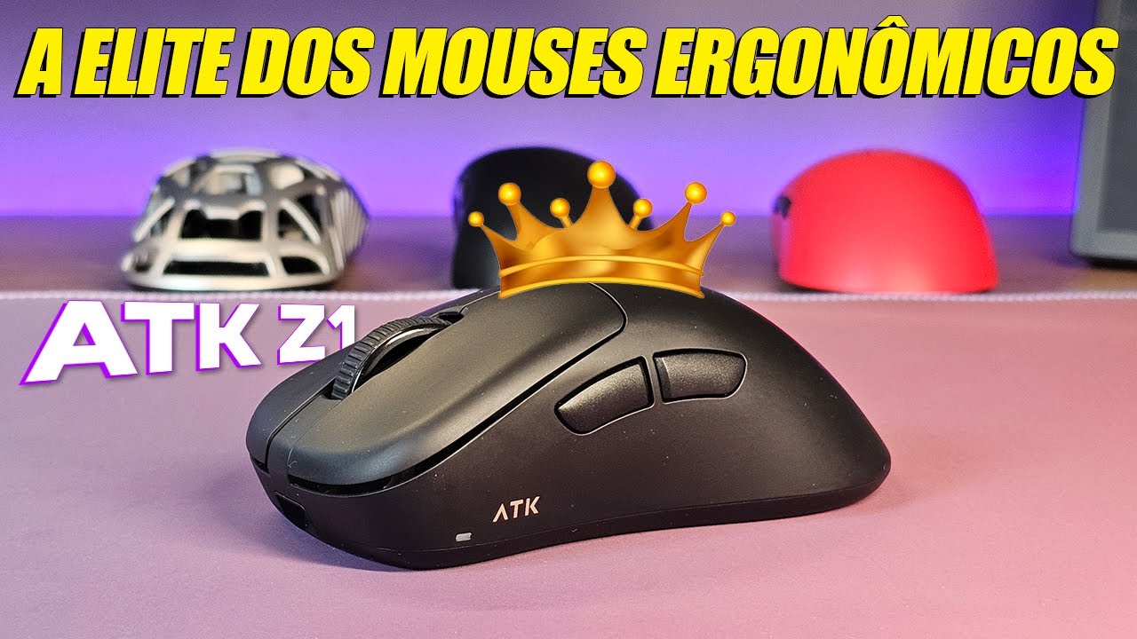 O MELHOR MOUSE ERGONÔMICO QUE JÁ TESTEI - ATK Blazing Sky Z1 - Review PT-BR