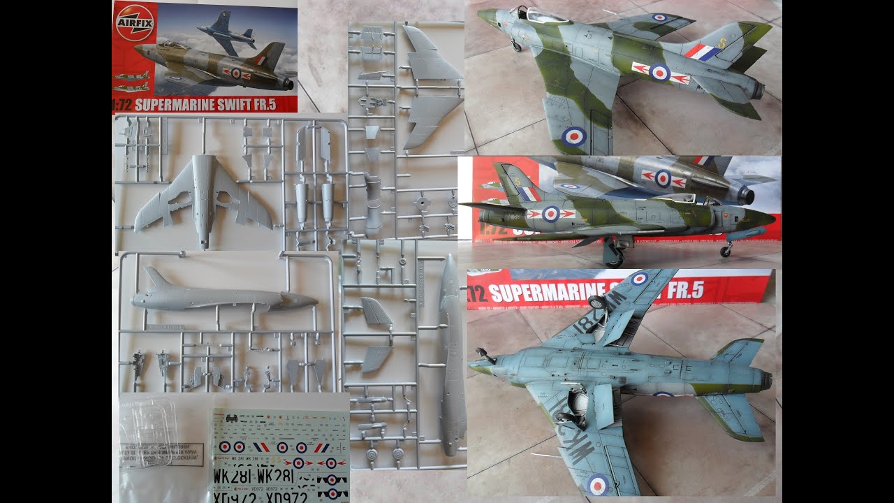 Supermarine swift Airfix 1/72 unboxing and build.