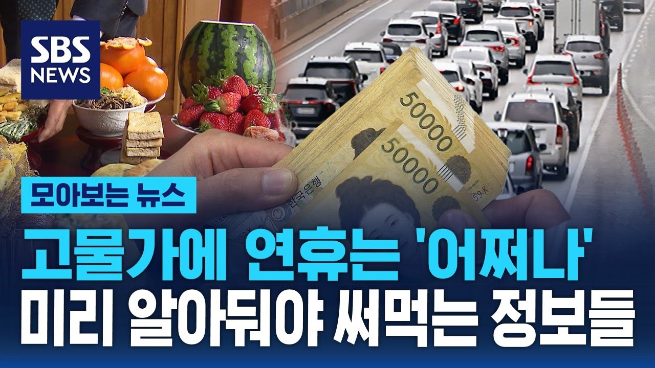 고물가에 연휴는 '어쩌나'…미리 알아둬야 써먹는 정보들 / SBS / 모아보는 뉴스