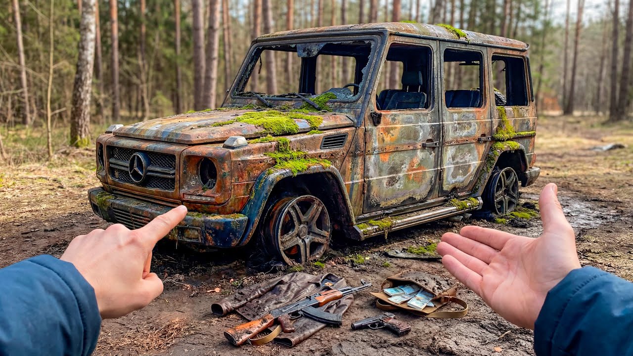 Первый запуск заброшенного Mercedes G-Wagon | Тест-драйв забытого G63 AMG от первого лица спустя ...