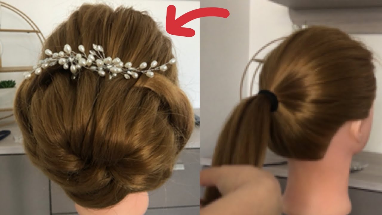 low chignon hair tutorial short hair