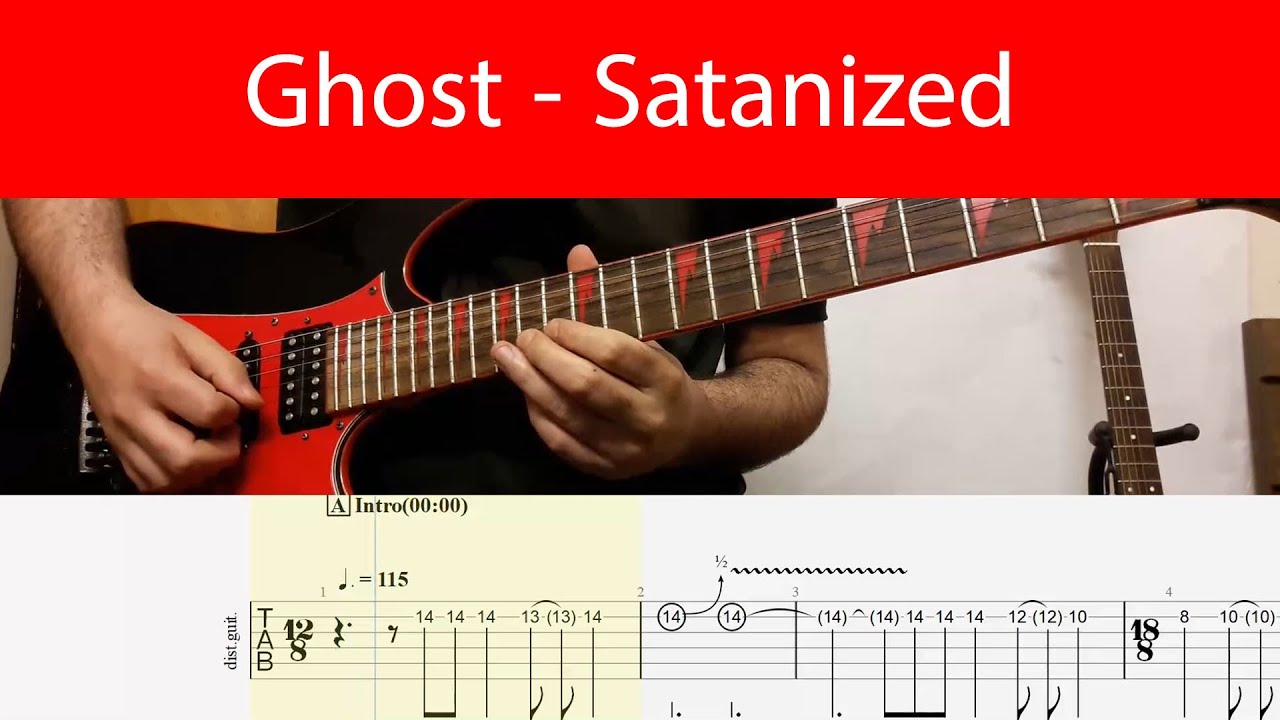 Ghost - Satanized Guitar Cover With Tabs And Backing Track(D Standard)