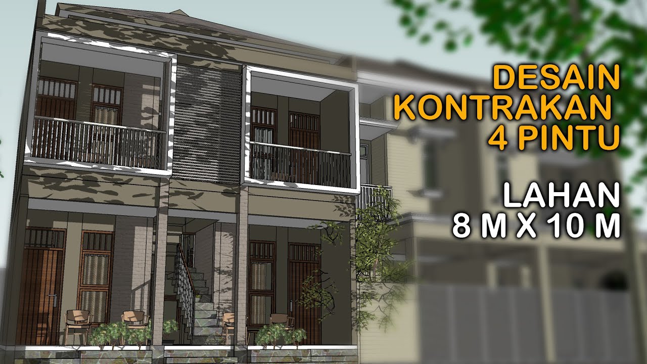 DESAIN KONTRAKAN SEHAT DIATAS LAHAN 8MX10M