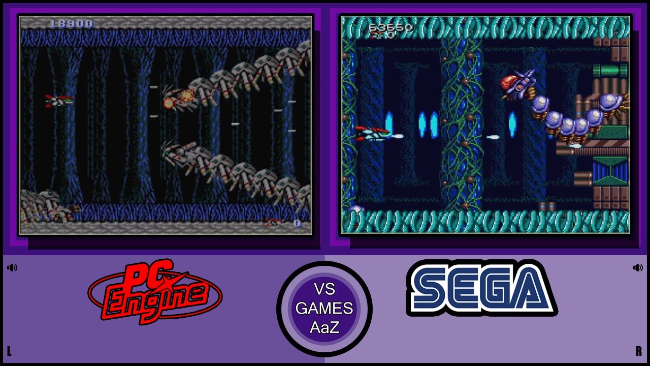 Heavy Unit(Pc Engine vs Mega Drive)side by side comparison