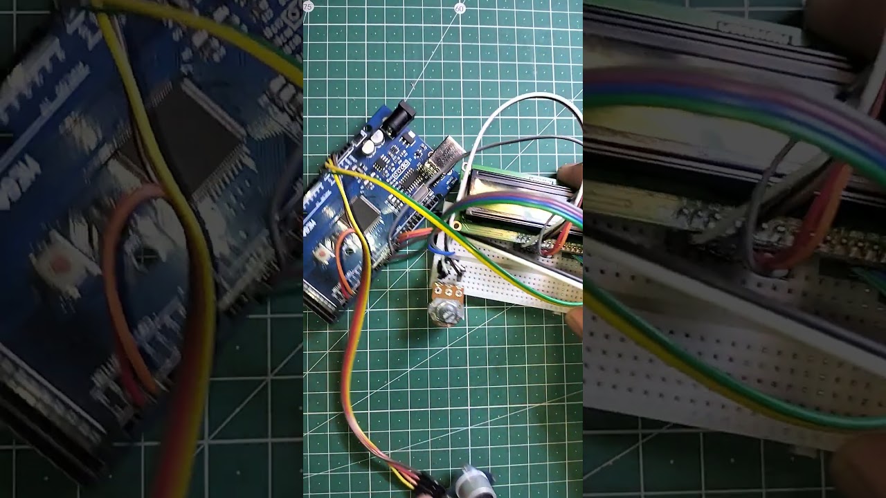 Arduino project using lcd screen ultrasonic sensor project
