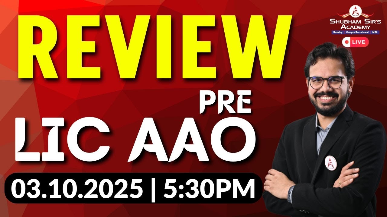 LIC AAO PRE | REVIEW Day 1 All Slots #ssa #lic #licexams #insurance #exams