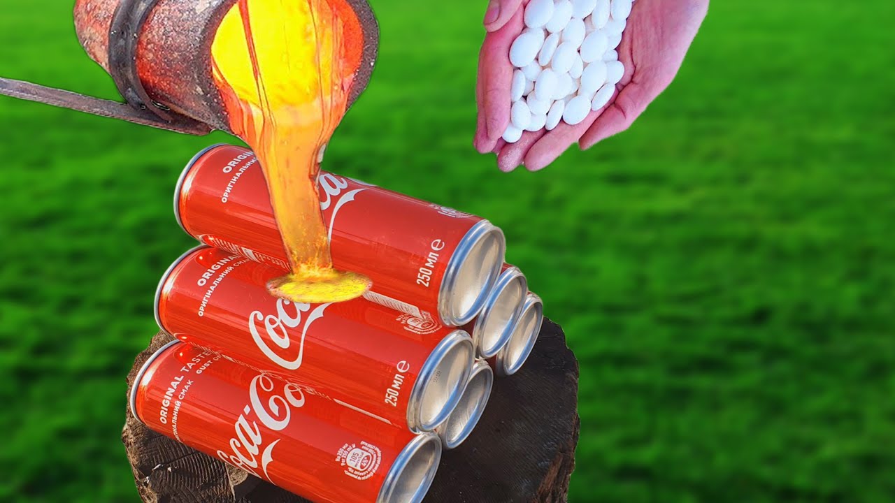 Experiment: Coca Cola vs Lava vs Mentos