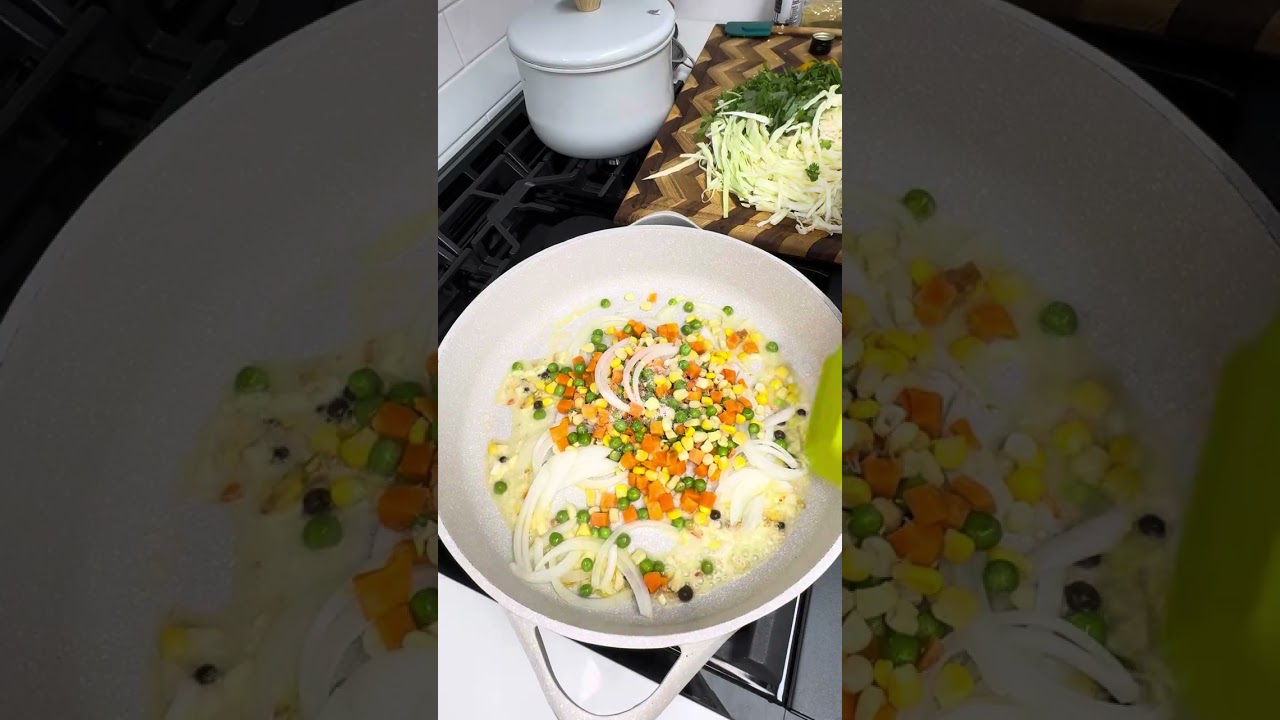 Капуста на пару с овощами