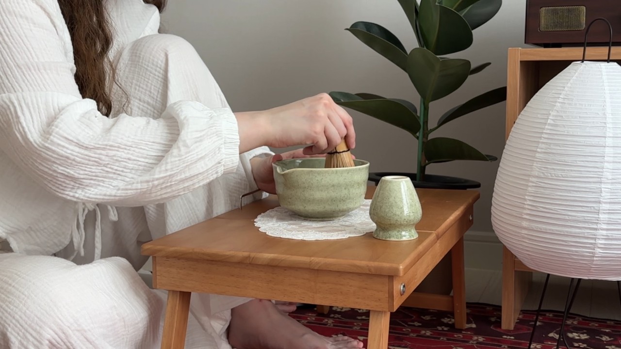 slow mornings for healing: matcha, books & self care rituals