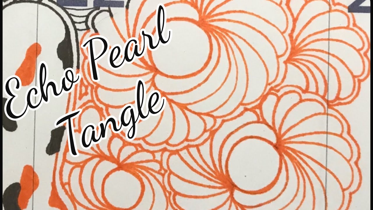 How to Zentangle Echo Pearl into my #Quigtangle Zendoodle for InkTober Day 22