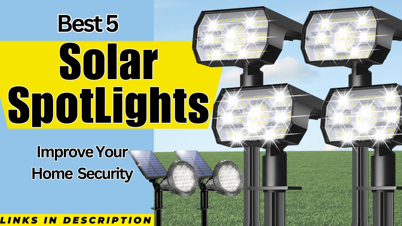 TOP 5 Best Solar Spotlights | Best Solar Spotlight for Home Security 2023 | Sun Luminance