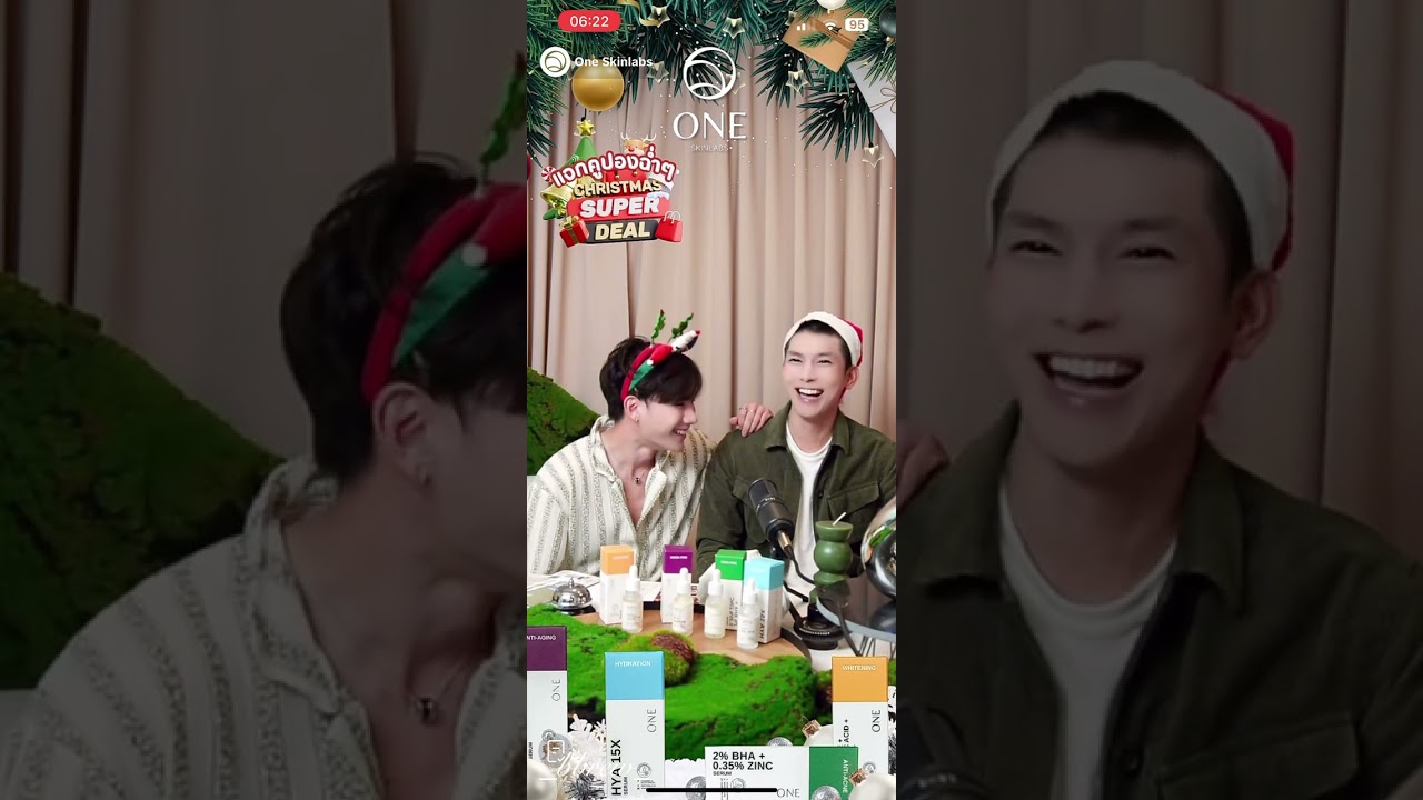 Mew Suppasit oneskinlabs tiktok live 25.12.2024