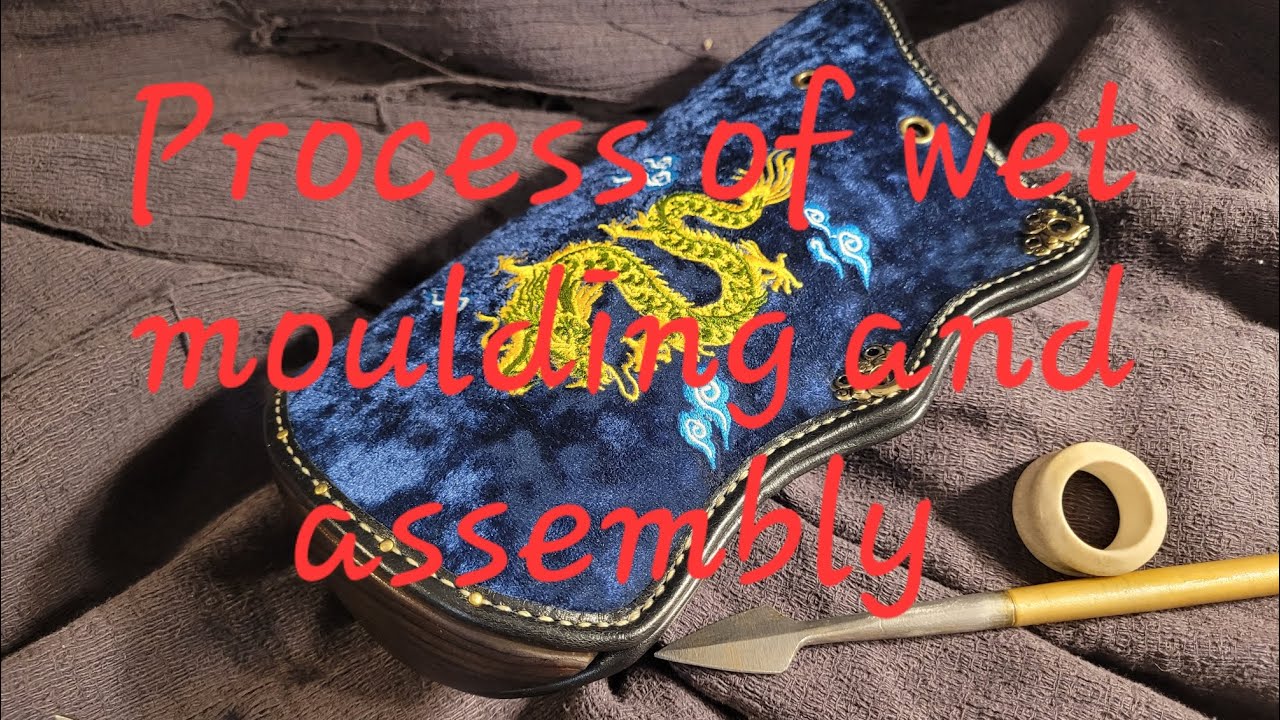 Proces of wet moulding and assembly of traditional Chinese quiver 