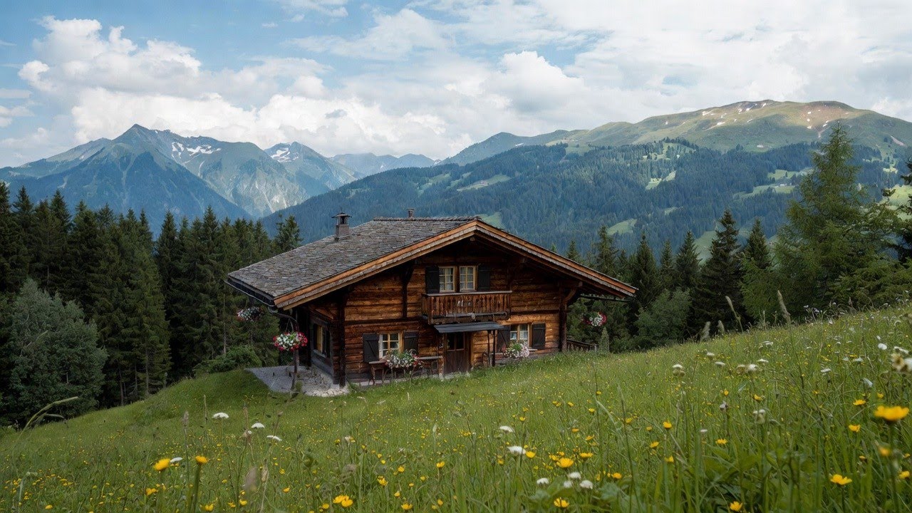 Relaxing Swiss Nature 4K 🌿 Peaceful Alps, Waterfalls & Calm Music for Sleep