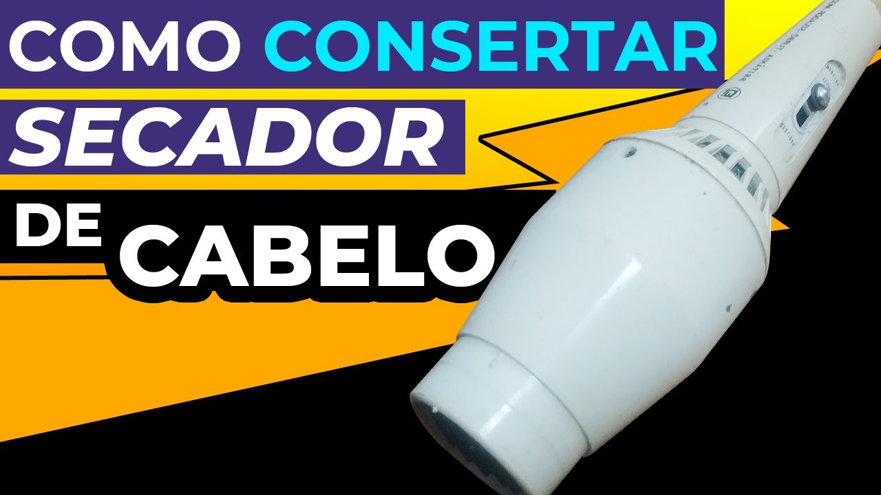 COMO CONSERTAR SECADOR DE CABELO | Trocando o botão e cabo do secador e dando uma geral