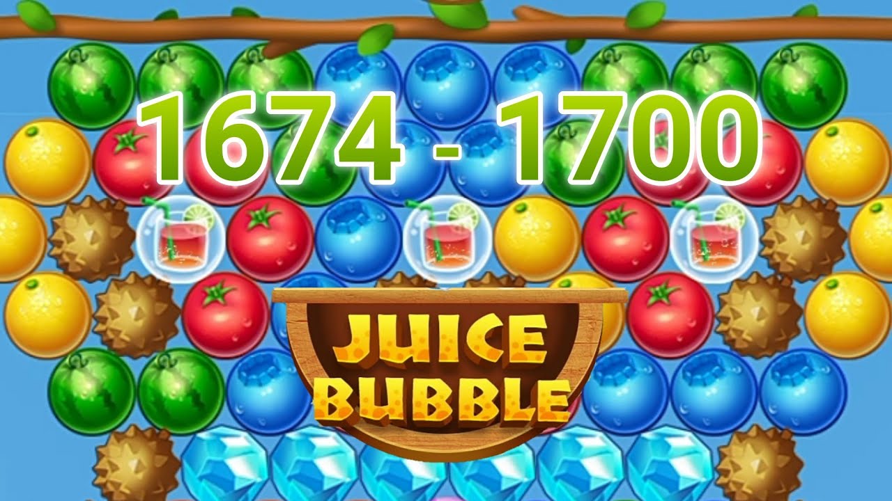 Shoot bubble fruit splash, level 1674-1700, fun fruit bubble game