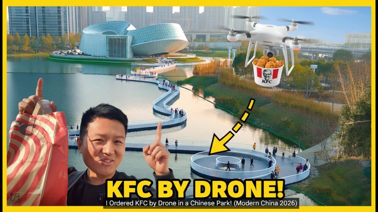 I Ordered KFC by Drone in a Chinese Park! 🛸 (Modern China 2026)
