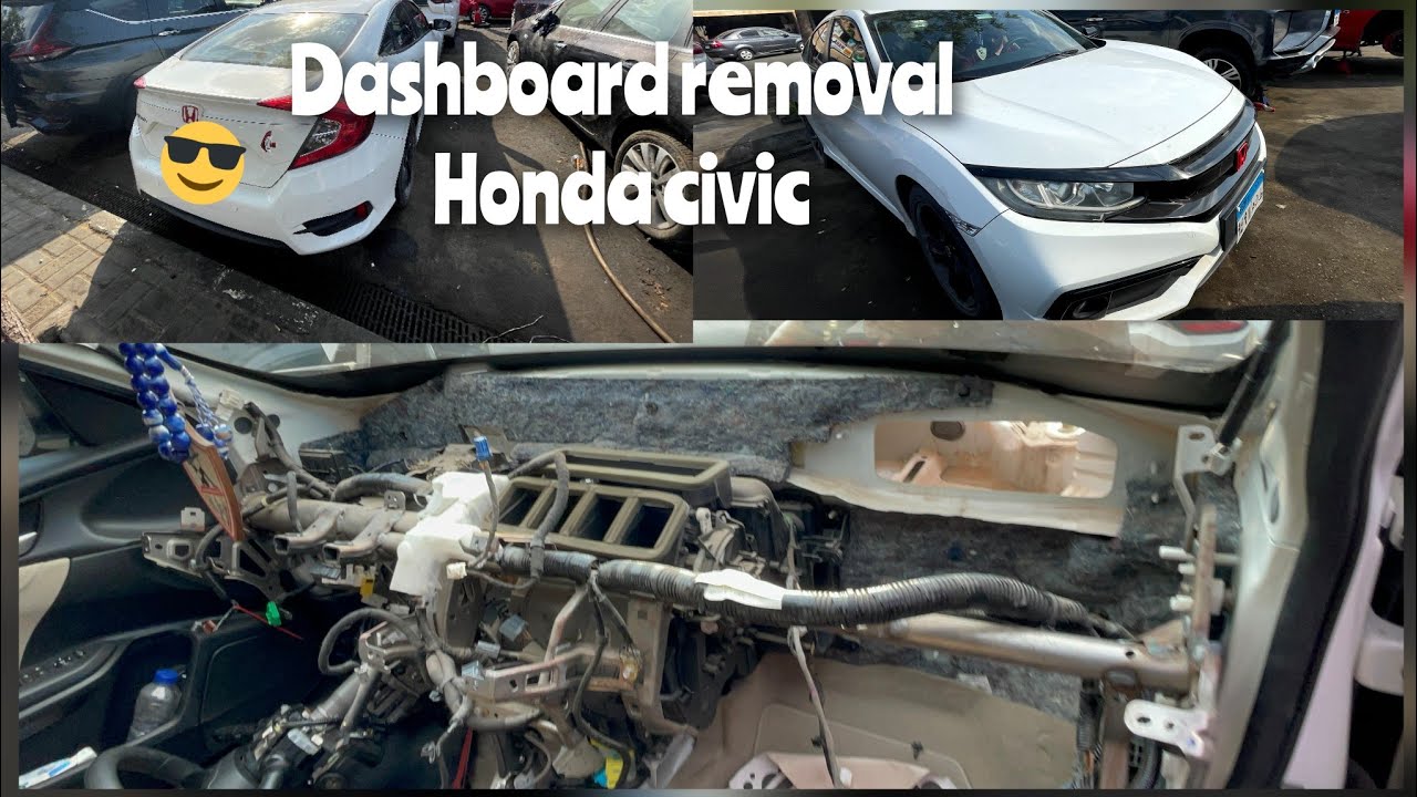honda civic x dashboard removal & evaporator replacement p1. فك تابلوه هوندا سيفيك وتغيير التلاجه ج1