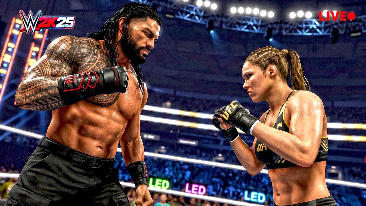 WWE Live Match Today Roman Reigns Vs Ronda Rousey🔴 #shorts #shortslive #wwe