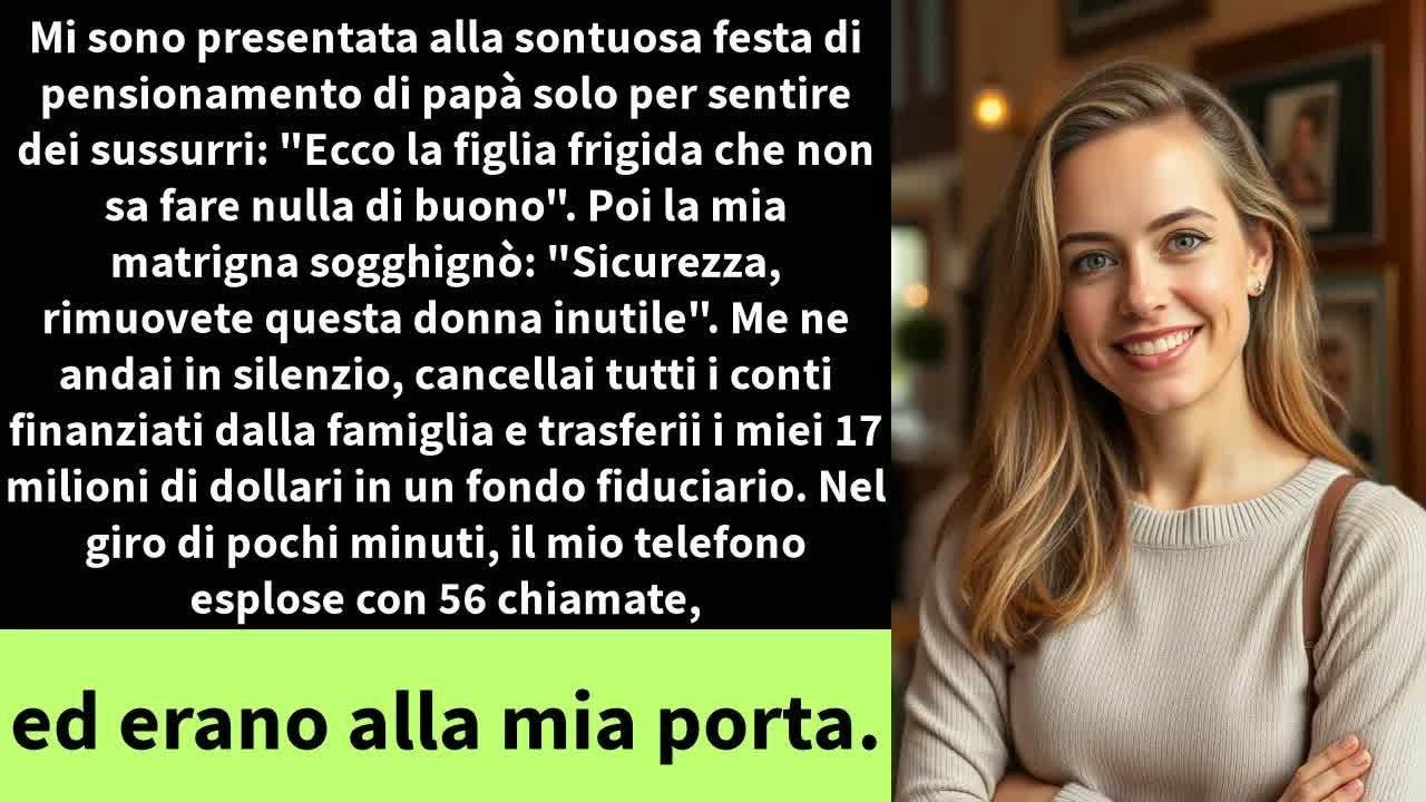 Mi sono presentata alla sontuosa festa di pensionamento di papà solo per sentire dei sussurri：