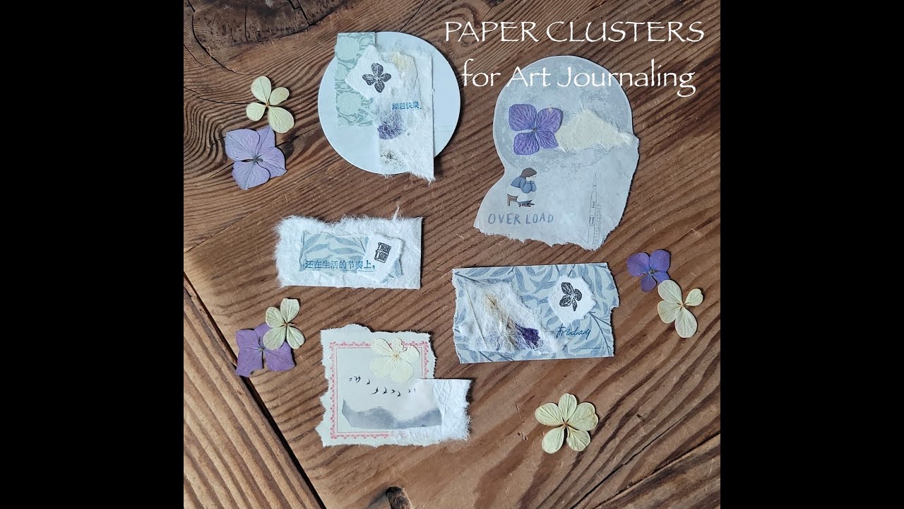 ASMR Journal with me✨️ Paper Clusters Edition ❄️ #Journaling #artjournal