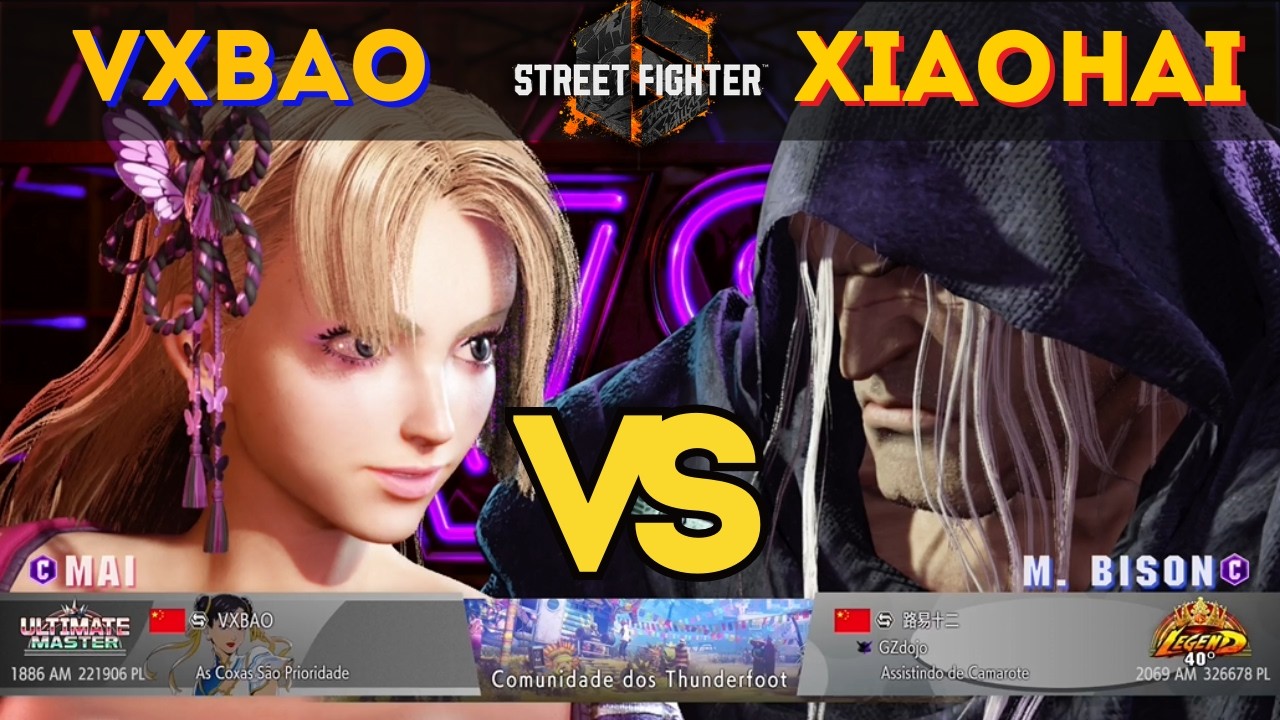 SF6 ▰ VXBAO (Mai) vs XIAOHAI (M. Bison) 👊 Ranked Match - High Level Gameplay - 2/26