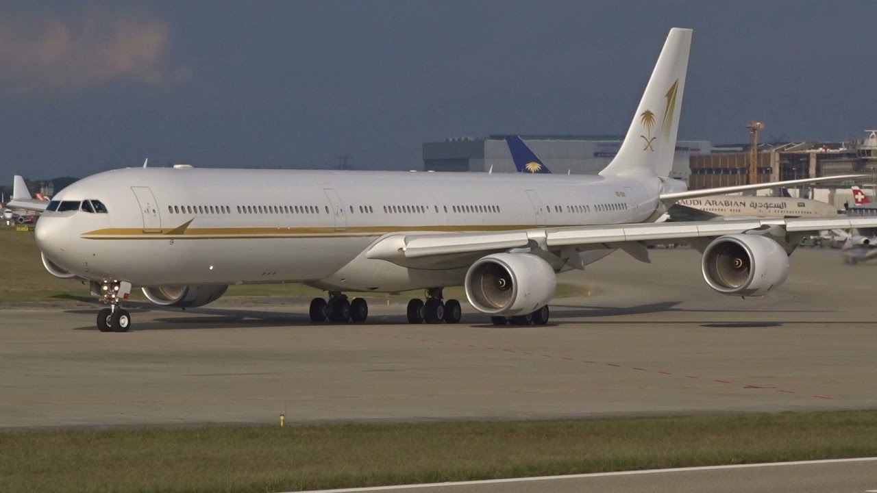[FullHD] Sky Prime Airbus A340-600 landing & takeoff at Geneva/GVA/LSGG